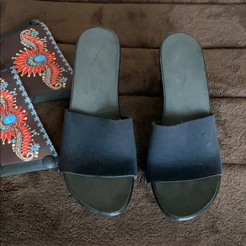 Sandals slides with interchangeable tops
